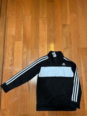 adidas Black & White Kids Track Jacket